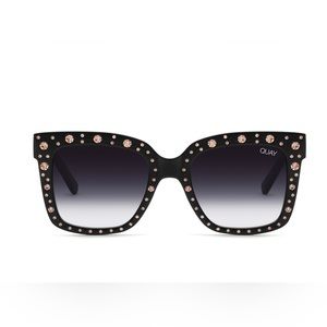 Quay sunglasses - ICY EMBELLISHED - BLACK ROSE / BLACK FADE